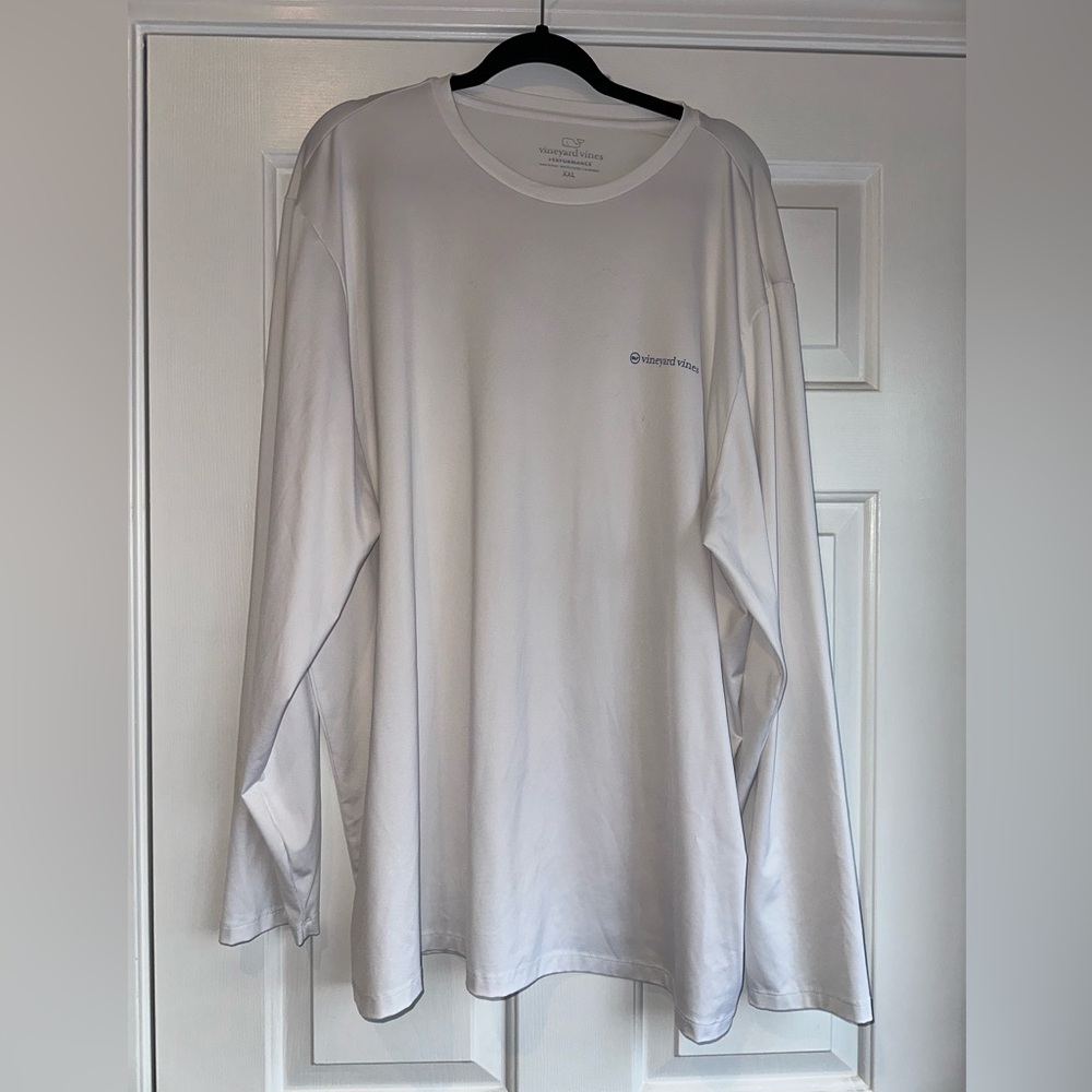 Vineyard Vines Long Sleeve White Tee Shirt Crew Neck XXL Performance
